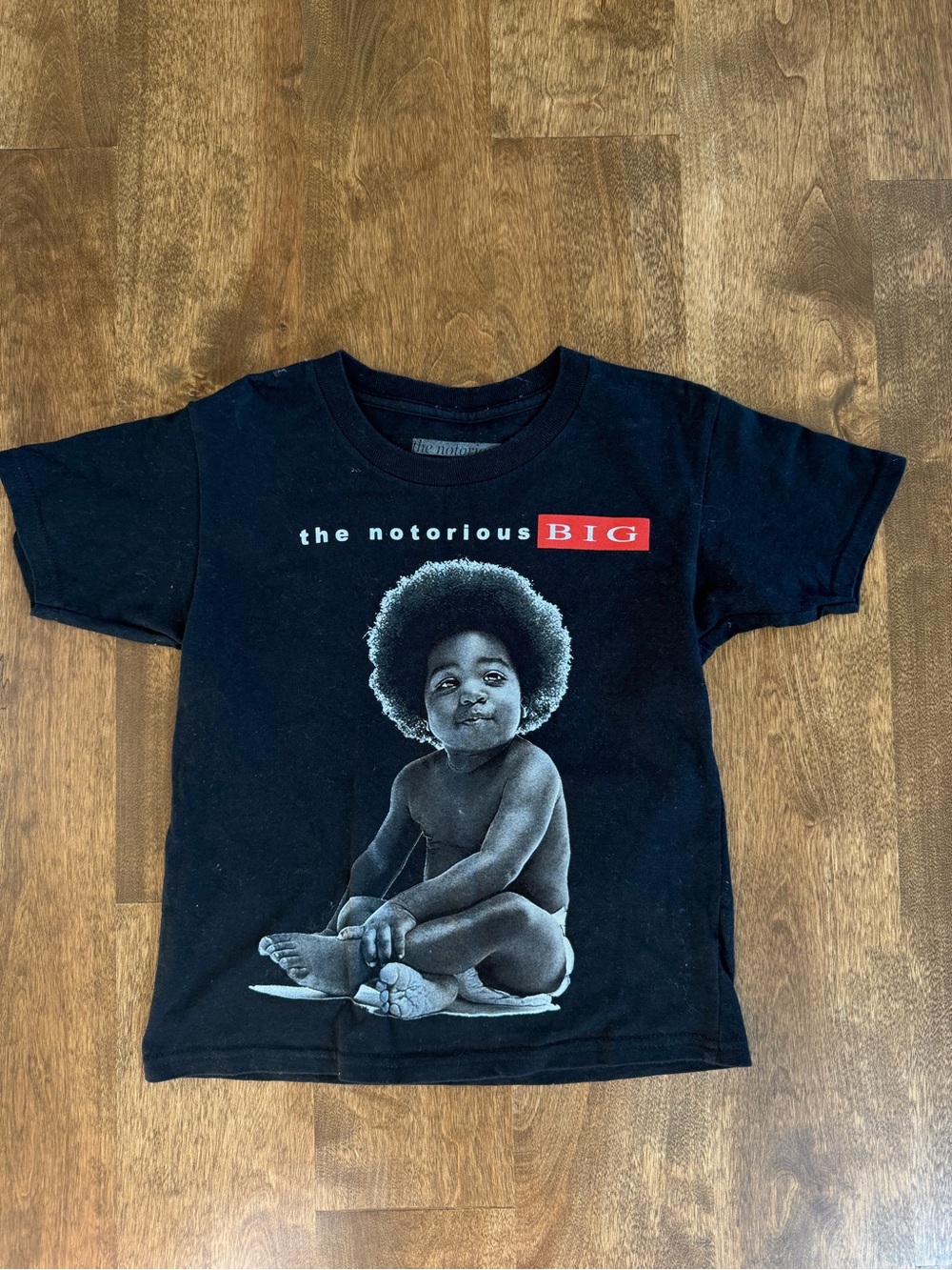 Black Kids Short Sleeve Tee with The Notorious B.I.G. Baby Graphic